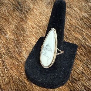 Genuine Howlite & Sterling Ring